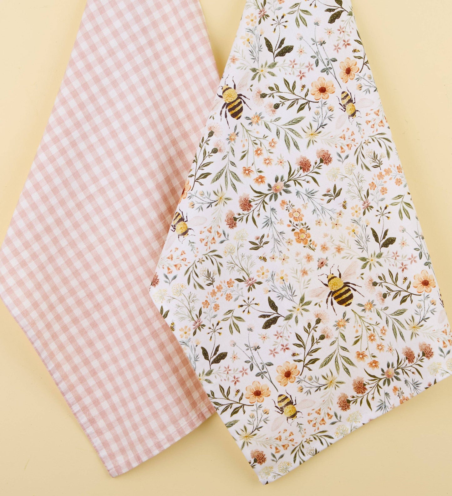 Honey Bee Meadow Dishtowel Set of 2