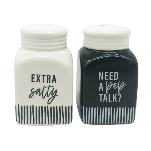 Pep Talk Salt & Pepper Shaker set