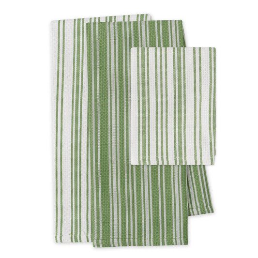 Clover Classic Stripe Kitchen Towels Set of 3