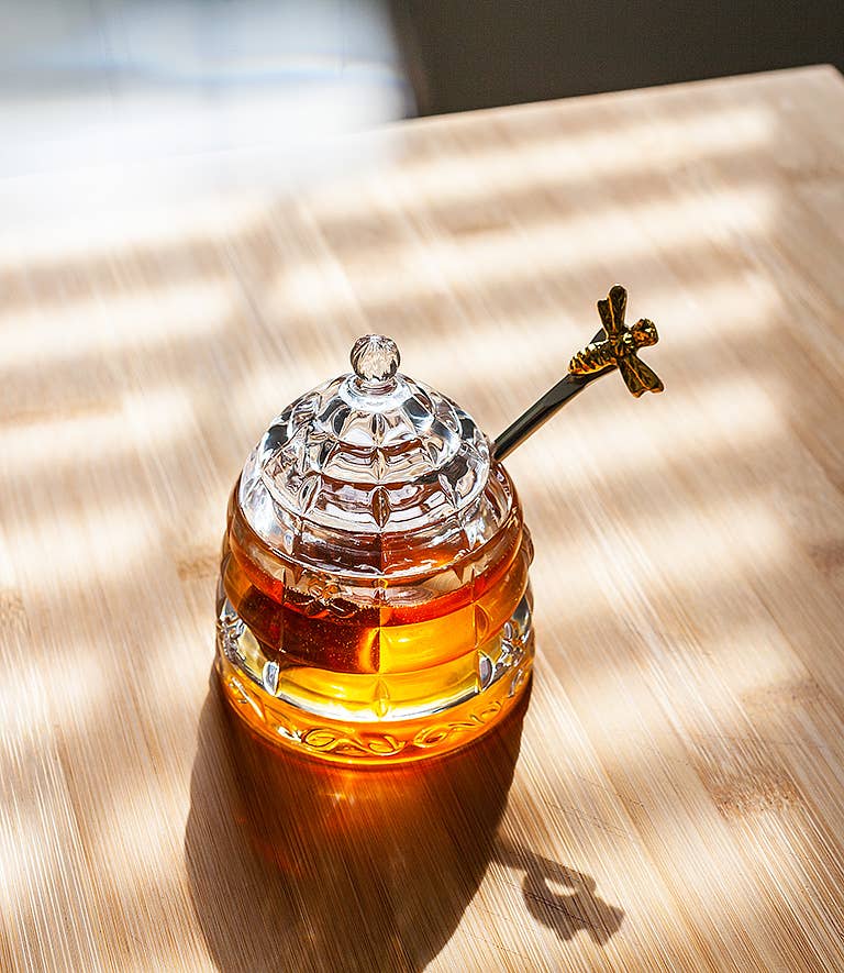 Beehive Honey Pot with Lid