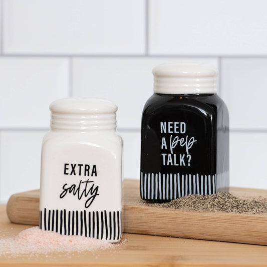 Pep Talk Salt & Pepper Shaker set