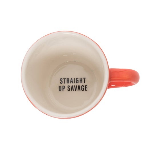 Ceramic Red Straight Up Savage Mug